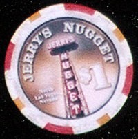 Jerry's Nugget One Dollar Chip.