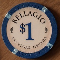 Bellagio One Dollar Chip.
