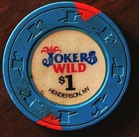 Joker's Wild Casino One Dollar Chip.
