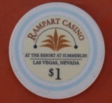 Rampart Casino One Dollar Chip.