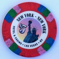 NewYork NewYork Casino Five Dollar Chip.