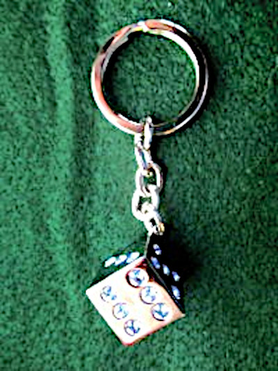 Bling Las Vegas Die Keychain - Product Image