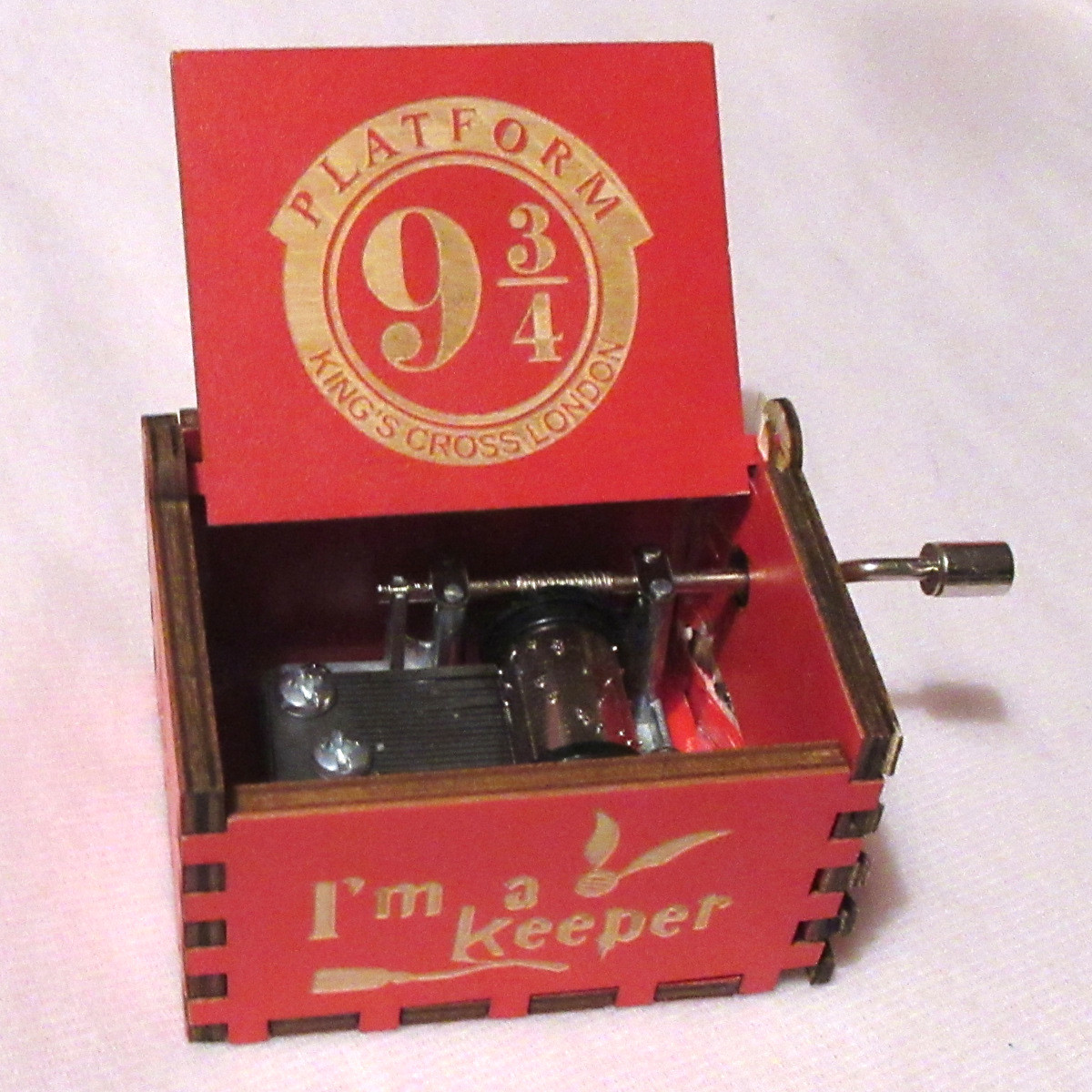 Harry Potter Hand Crank Music Box - Red - Product Image