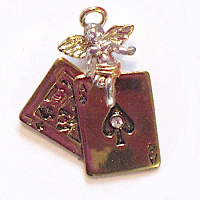 Lucky Blackjack Angel Pin - Product Image